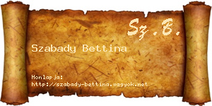Szabady Bettina névjegykártya