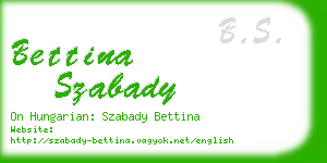 bettina szabady business card